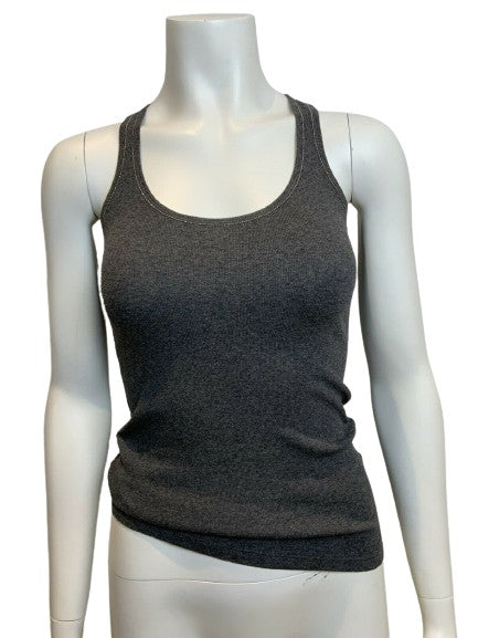 Brunello Cucinelli Women's Gray Monilli Trim Ribbed Tank Top Size XS / S   ladies