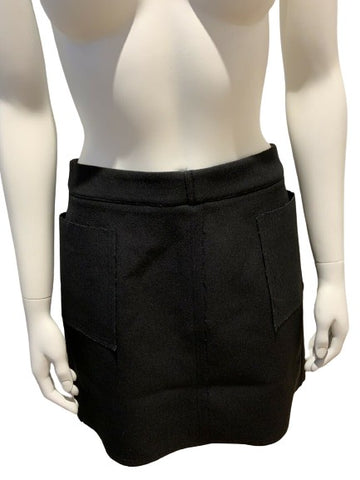Topshop Black Mini Skirt Side Pockets UK 16 US 12 EU 44 ladies