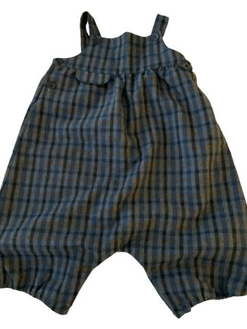 Marie Chantal BOYS' WOOL CHECKED OVERALLS TROUSERS PANTS 24 month children