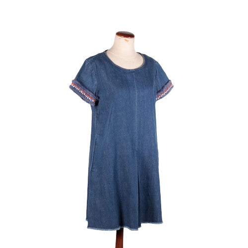 MAX&Co. by Max Mara Denim Embroidered Mini Dress Size UK 6 US 2 I 38 ladies MAX&Co. by Max Mara Denim Embroidered Mini Dress Size UK 6 US 2 I 38 ladies