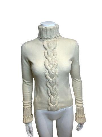CÉLINE Celine Vintage Michael Kors Cashmere Cable Knit Turtleneck Sweater S ladies