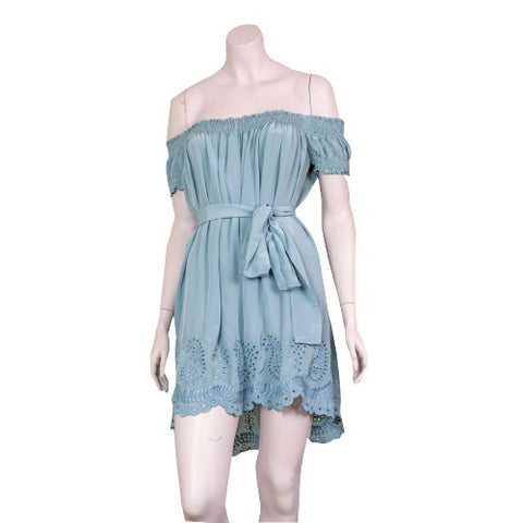 Jovovich Hawk Silk Embroidered Tunic Mini Dress Size US 0 XXS ladies