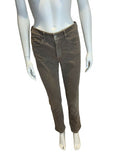 Beige Armani Jeans Velvet Straight Leg Jeans Size 30 ladies