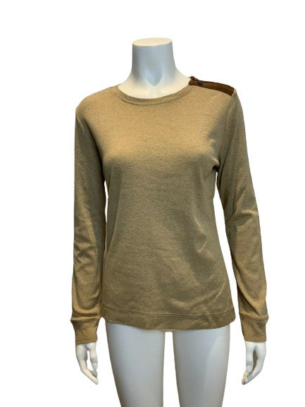 LAUREN JEANS COMPANY Ralph Lauren BROWN TOP SIZE L OR XL ladies