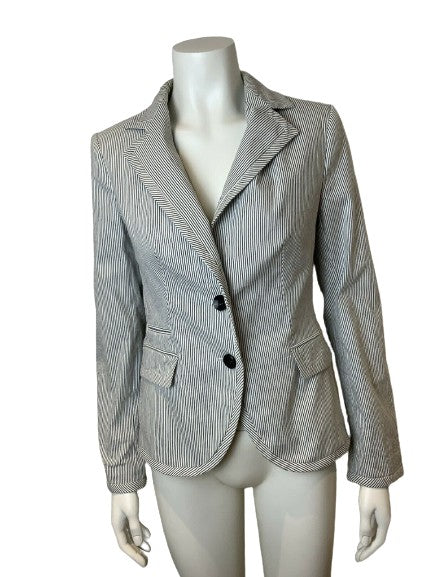 ZARA PIN STRIPED TWO BUTTONS BLAZER JACKET SIZE M MEDIUM MOST WANTED ladies