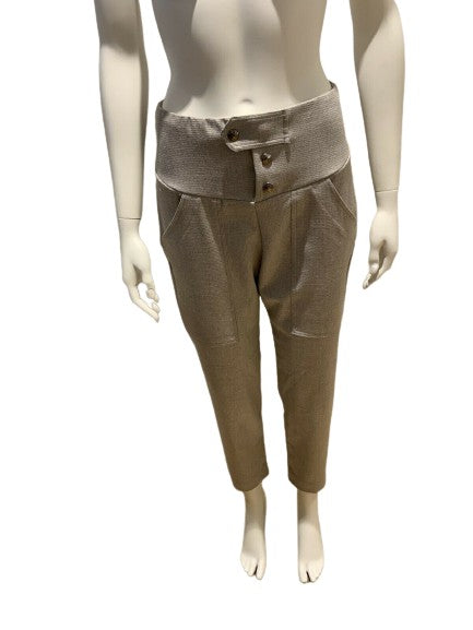 Amazing MIXED Brazil High Waisted Grey Trousers Size P XS LADIES