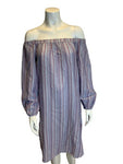 BCBG MAX AZRIA STRIPED OFF THE SHOULDERS DRESS SIZE XS Ladies