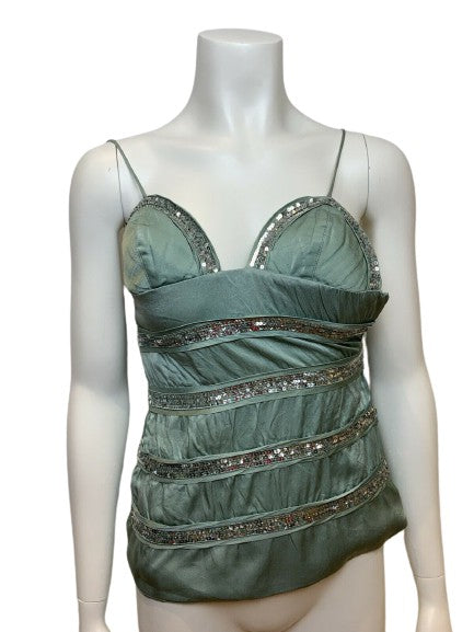 SASS & BIDE MOST SEXXY SEQUIN EMBELLIESHED SILK TOP SIZE EU 38 UK 6 US 2 ladies