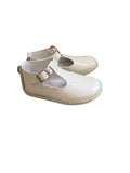 Querubin Made in Spain White Leather Baby Shoes Size 19 CHILDREN