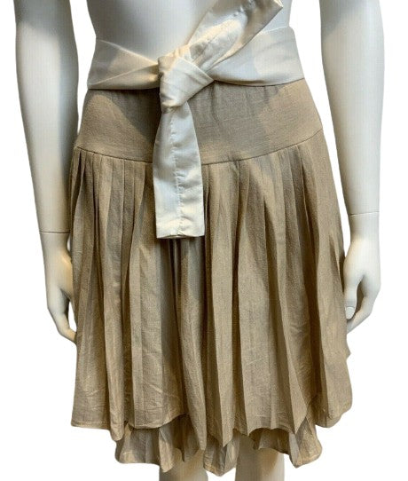 PINKO Beige Wool Skirt Size I 38 UK 6 US 2 ladies