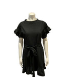 COS ruffle trim little black dress shift dress Size UK 8 US 4 S Small ladies