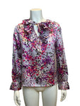 Paul & Joe Silk Ruffle Printed Blouse Top Size 3 UK 12 US 8 L large ladies