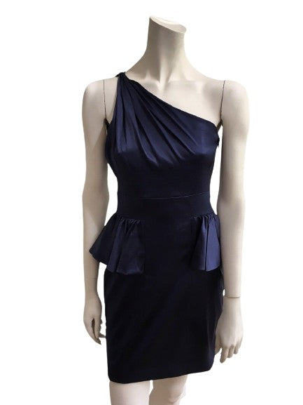 JASMINE DI MILO ONE SHOULDER SILK RUNAWAY DRESS PRONOVIAS SIZE UK 8 US 4 EU 36 Ladies
