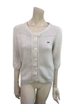 LACOSTE Knit Wool Button Down Cardigan Jumper Sweater Ladies