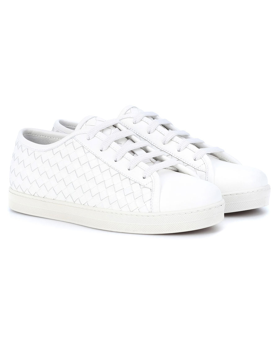 Bottega Veneta Intrecciato leather sneakers trainers Size 37 US 7 UK 4 €928 ladies