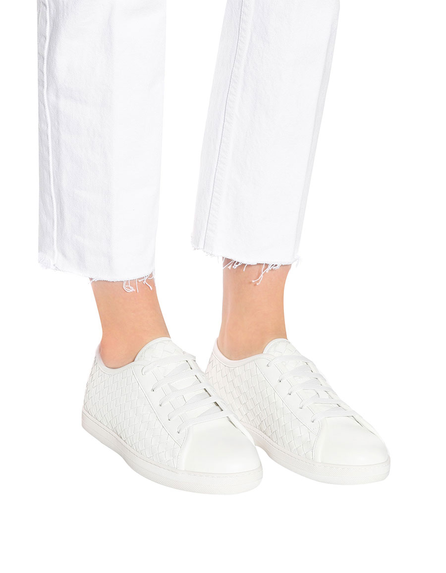 Bottega Veneta Intrecciato leather sneakers trainers Size 37 US 7 UK 4 €928 ladies