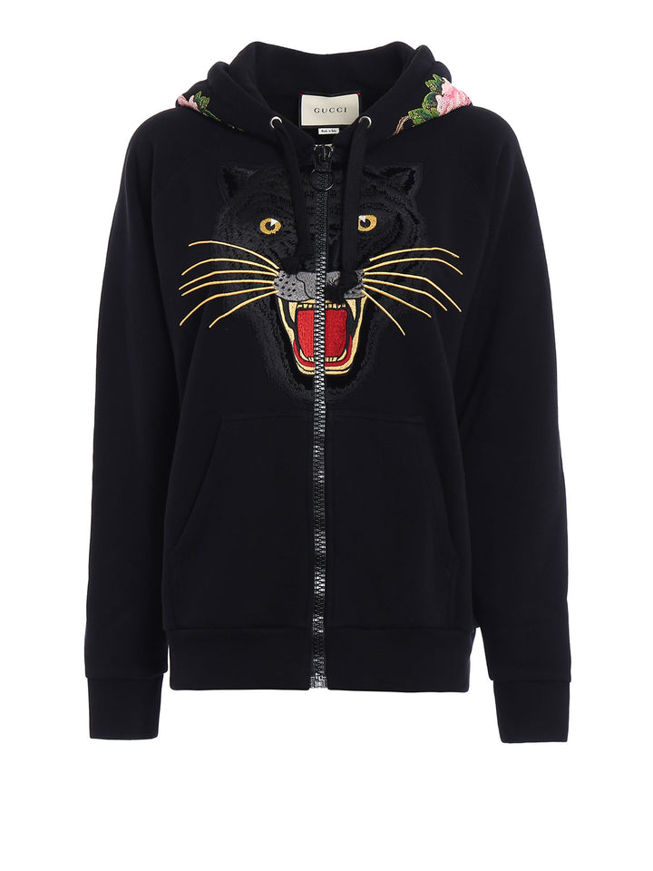 Unisex GUCCI LIMITED EDITIN Tiger Embroidered Patch Zip-up hoodie SIZE S Small ladies