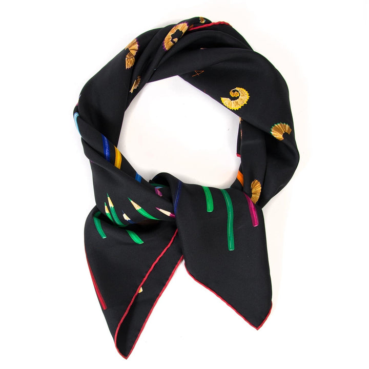 HERMES A VOS CRAYONS! of Hermes scarf boyfriend 45 silk handkerchief Ladies