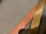 Ralph Lauren Skinny Metallic Gold Three strap Leather Belt Size M medium ladies