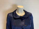 L.K. Bennett London Navy Satin Evening Blazer Size UK 14 US 10 EU 42 ladies