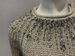 Ralph Lauren POLO Beaded Metallic Rollneck Wool Knit Sweater Jumper Size S/P ladies