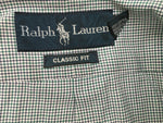 Ralph Lauren Classic Fit Pony Green Blue White Checks Plaid Shirt 16 1/2 34/35 men