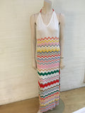 MISSONI MARE Geometric-knit maxi dress size I 44 UK 12 US 8  ladies