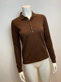 RALPH LAUREN POLO BROWN TOP T-SHIRT SIZE M MEDIUM ladies