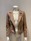 ALLSAINTS Dalby Biker Leather Short Jacket in Blush Pink Size UK 8 US 4 EU 36 ladies