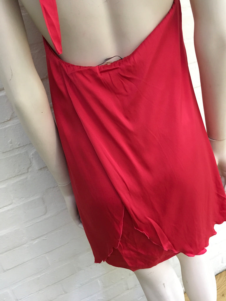 ELIE TAHARI RED SILK HALTER DRESS AMAZING Ladies Afashionistastore ELIE TAHARI RED SILK HALTER DRESS AMAZING Ladies Afashionistastore