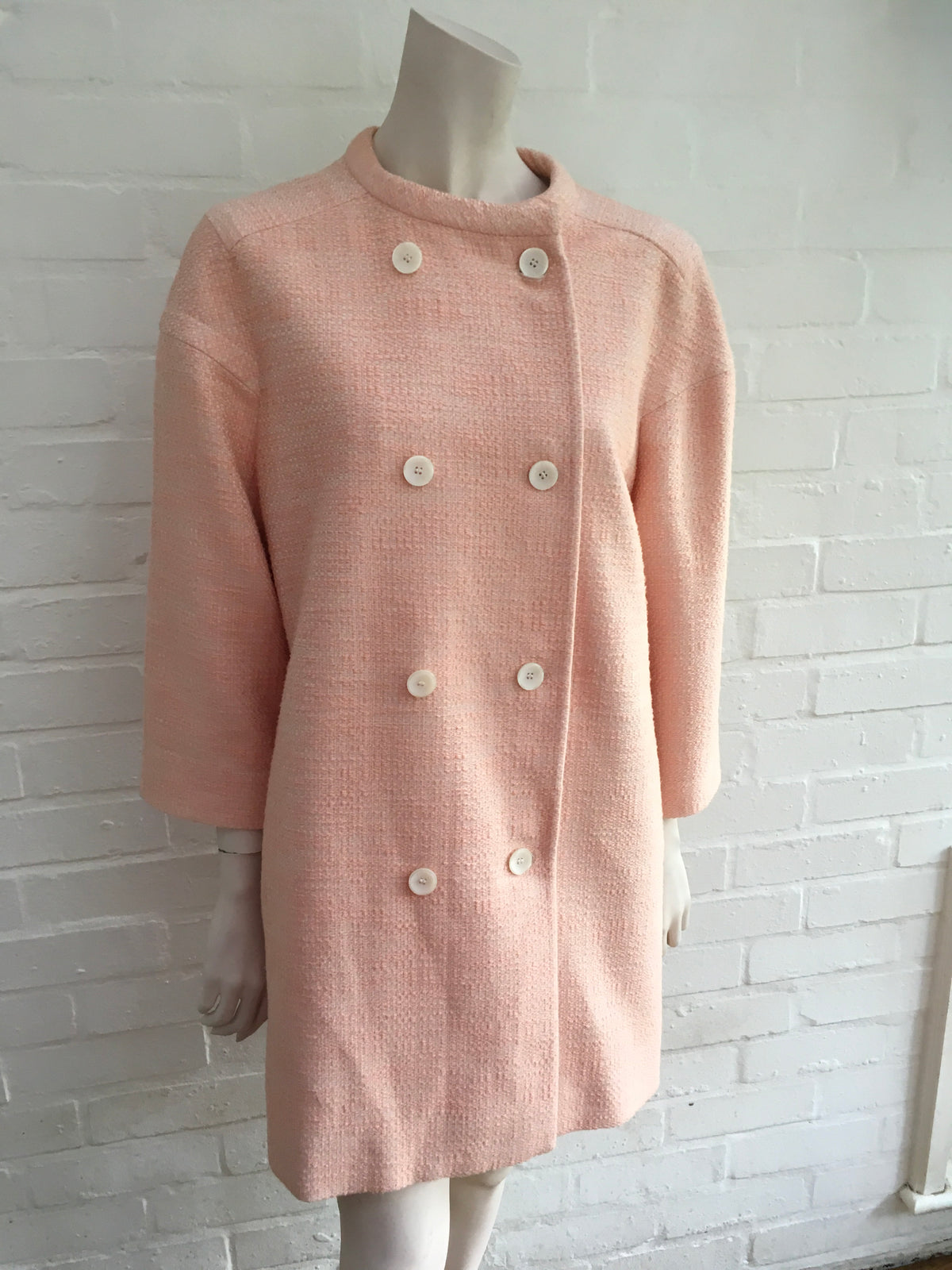 JAEGER LONDON Women's Pink Summer Tweed Coat Ladies