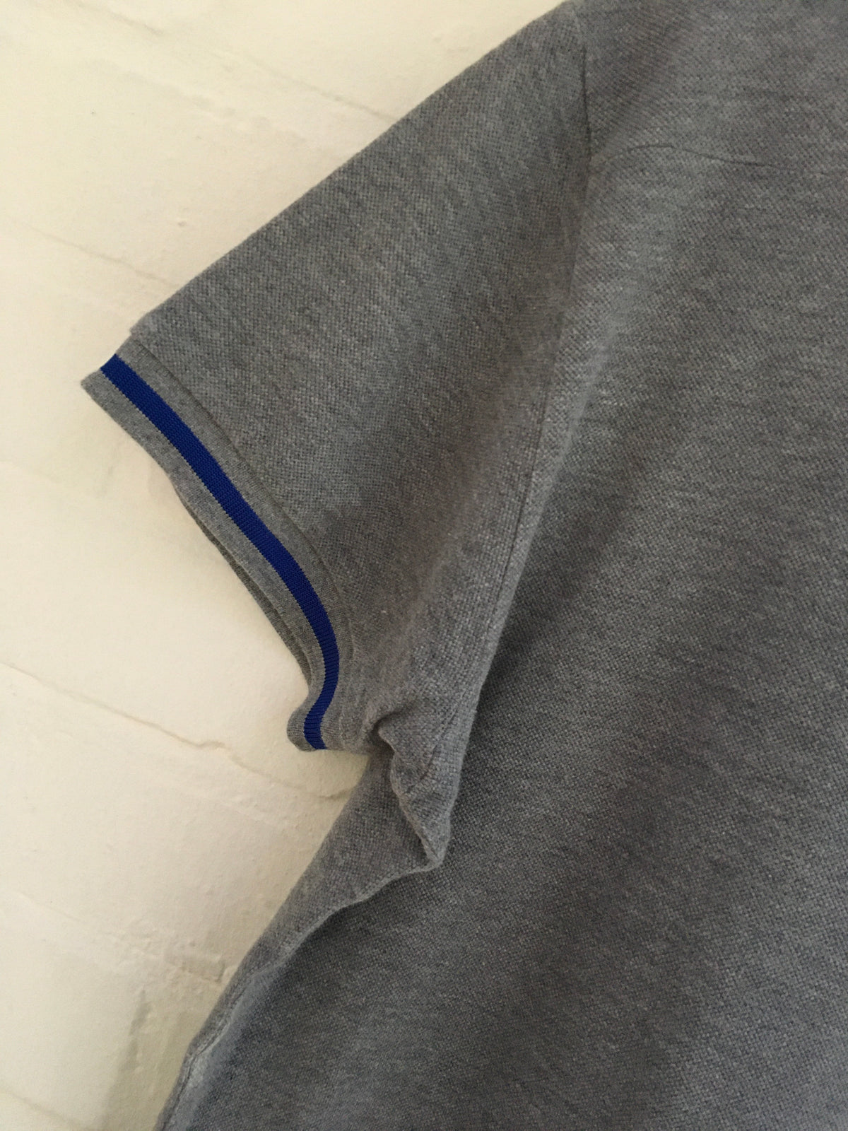 DIOR Piqué Polo Shirt in Grey T-shirt Top Size L Large Men