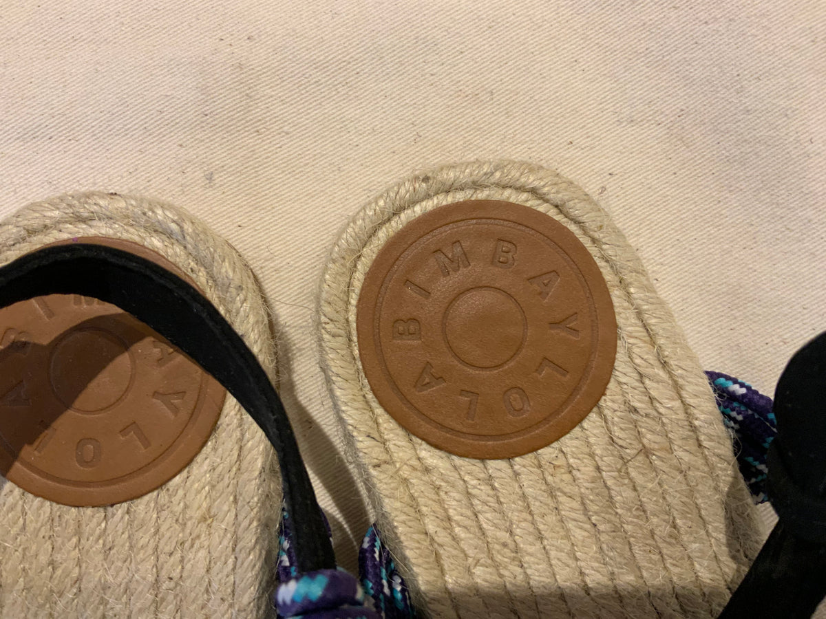 The Most Amazing Bimba Y Lola Blue Strings New Other Pom Poms Flats Sandals 39 ladies