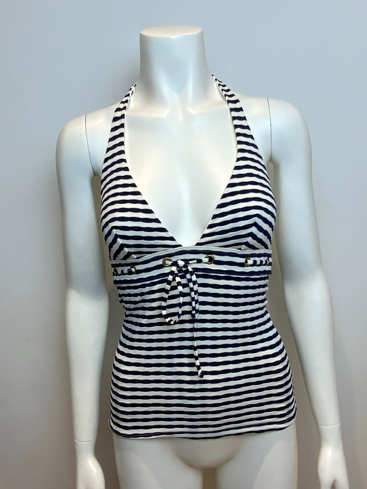 ELIZABETH HURLEY Beach Striped Tank Top Size S small ladies