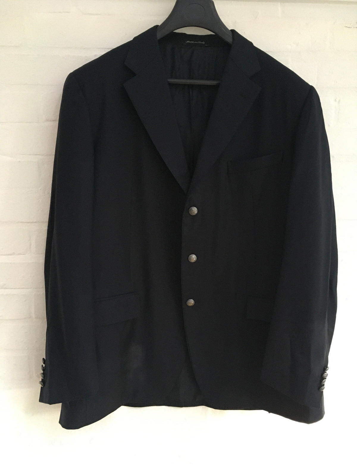 Façonnable WOOL BLACK SUIT BLAZER JACKET MEN