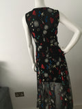 MAJE LONG DRESS WITH ALL-OVER EMBROIDERY Size 2 M Medium ladies