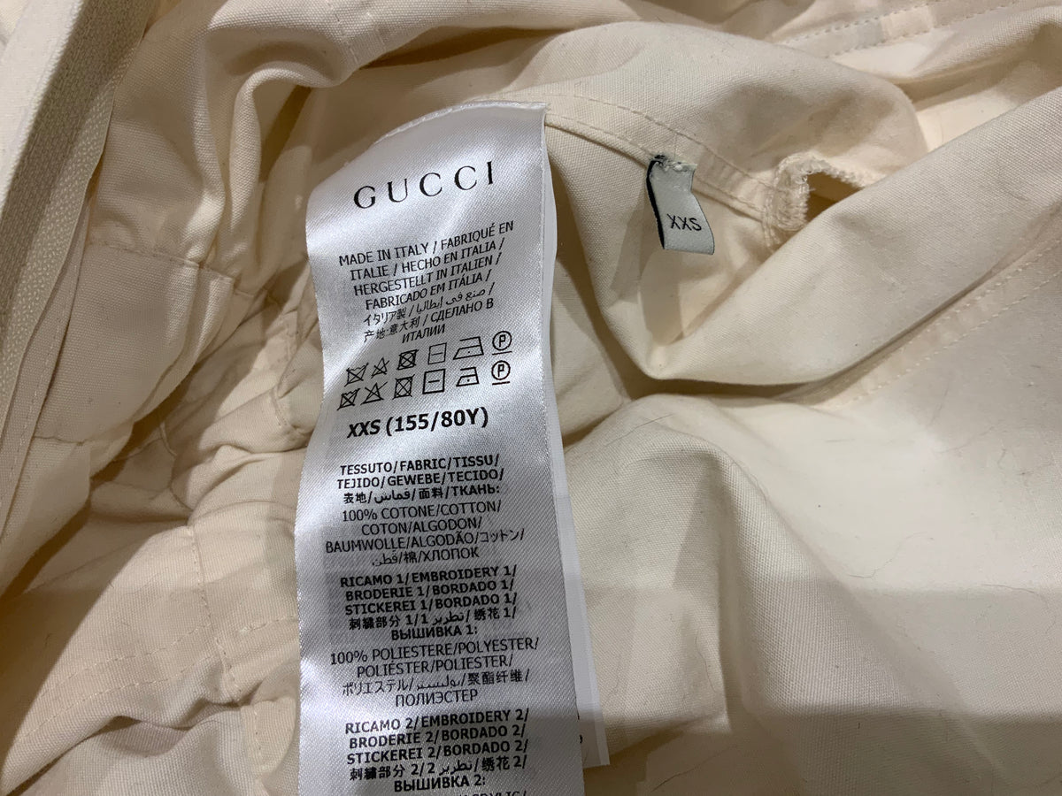 GUCCI 2021 LOGO PRINTED BOILER SUIT JUMPSUIT SIZE XXS LADIES