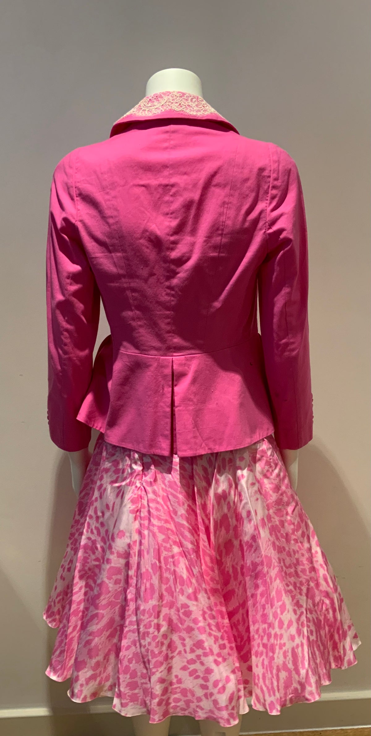 Guillaume d'Agon haute couture Pink Three Pieces Set Size F 42 UK 14 US 10 ladies