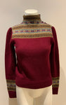 Ralph Lauren Polo Cressida Lambswool Fair Isle Mockneck Jumper Sweater S small ladies