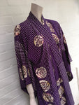 KISSHOTEN Purple Queen silk kimono Made in Japan ladies