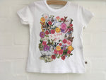 Stella McCartney KIDS Girls' Girls White Cotton T-Shirt With Floral 'I love you' Children