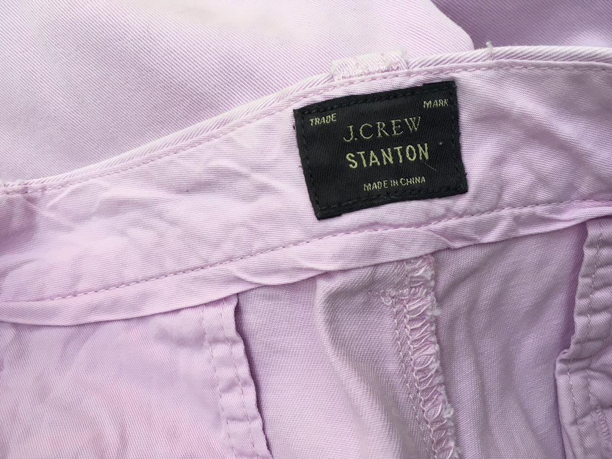 J.CREW Mens Lavander Stanton Cotton Twill Shorts SIZE 34 W Men