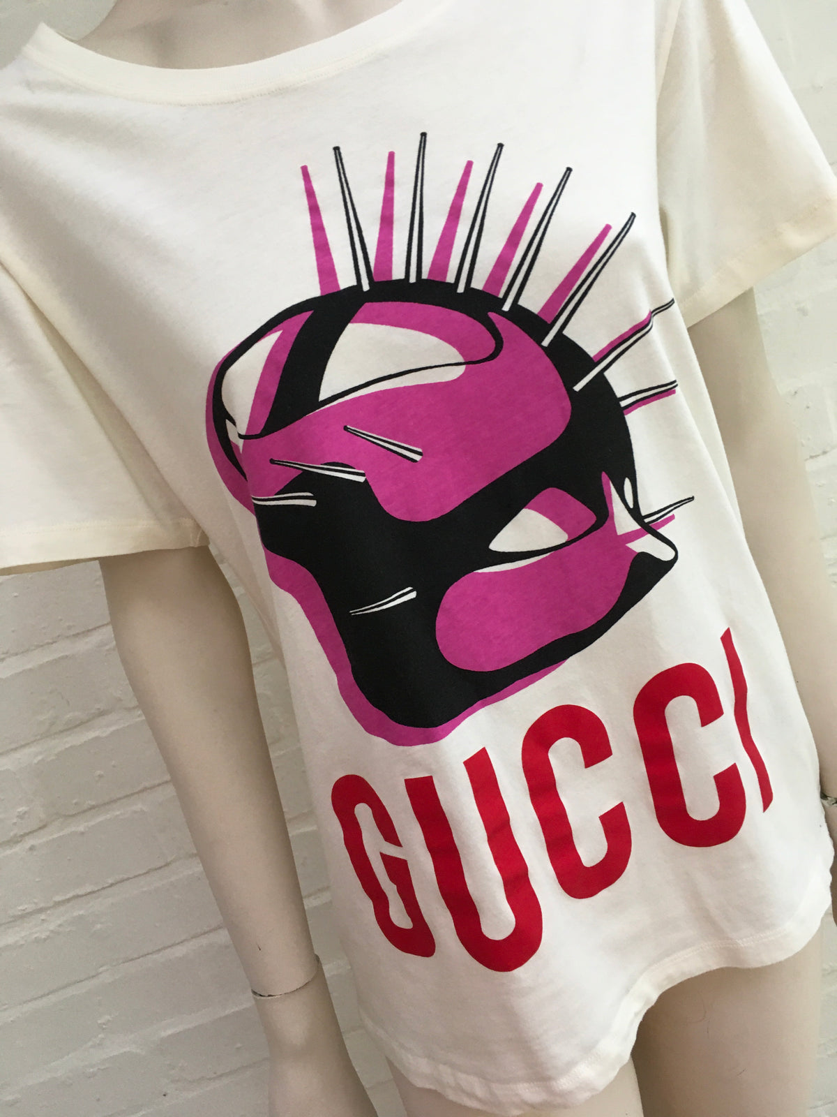 Gucci Manifesto 2020 Mask oversized T-Shirt Size XXS ladies