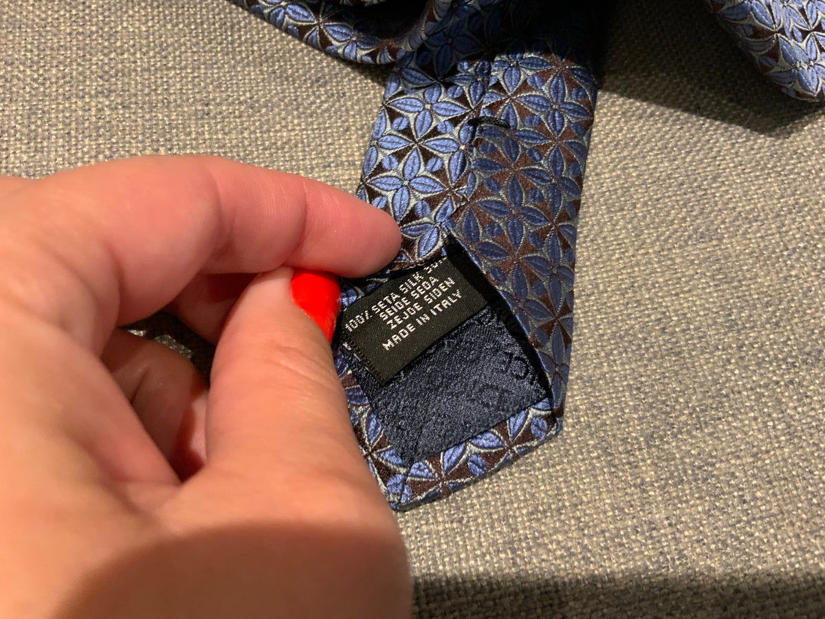 DOLCE & GABBANA Silk Jacquard Flower Mens Tie men