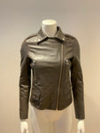 Muubaa Brown Leather Biker Moto JACKET SIZE UK 8 US 4 ladies