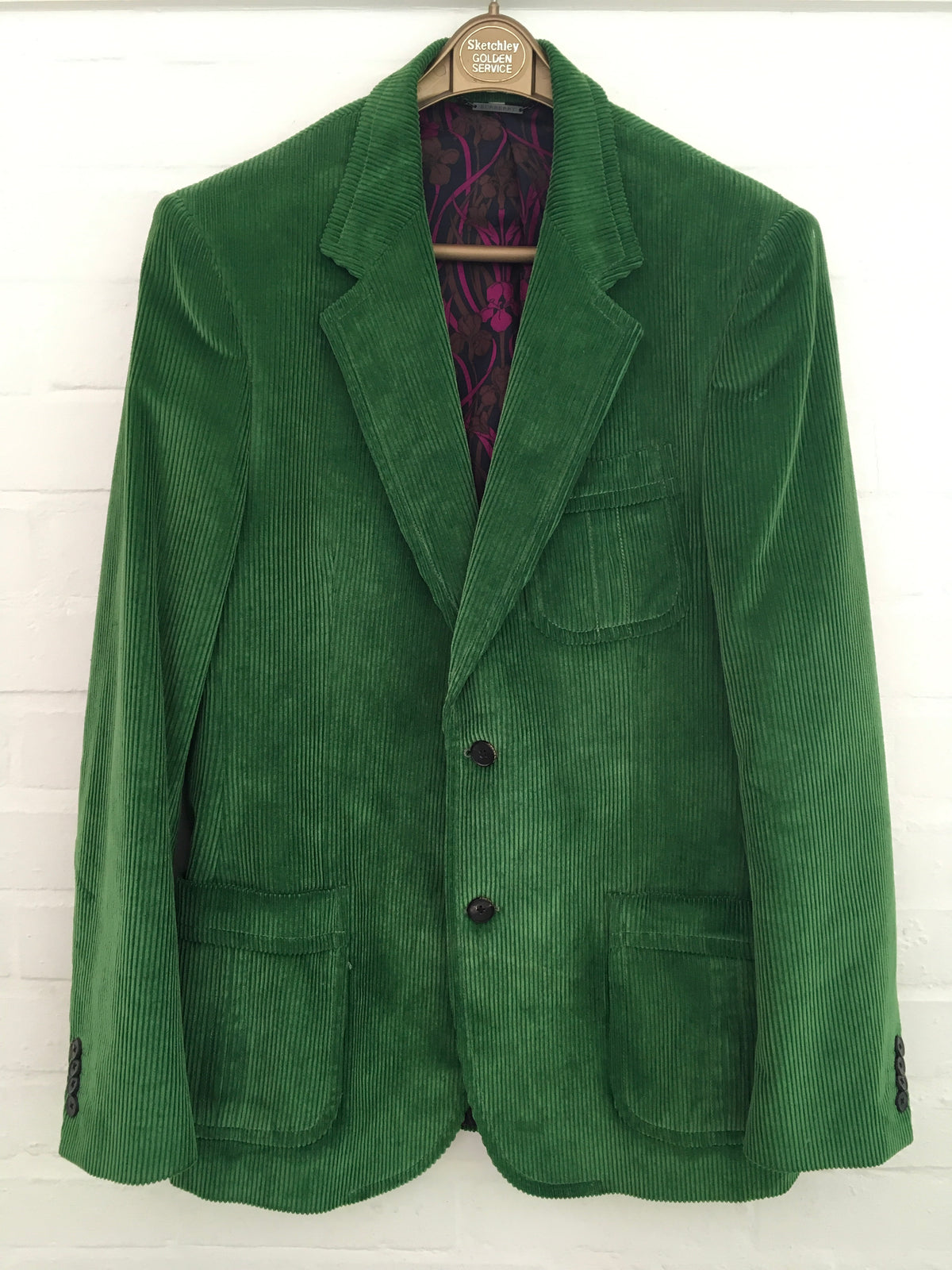 Burberry Green Corduroy Jacket Blazer Men