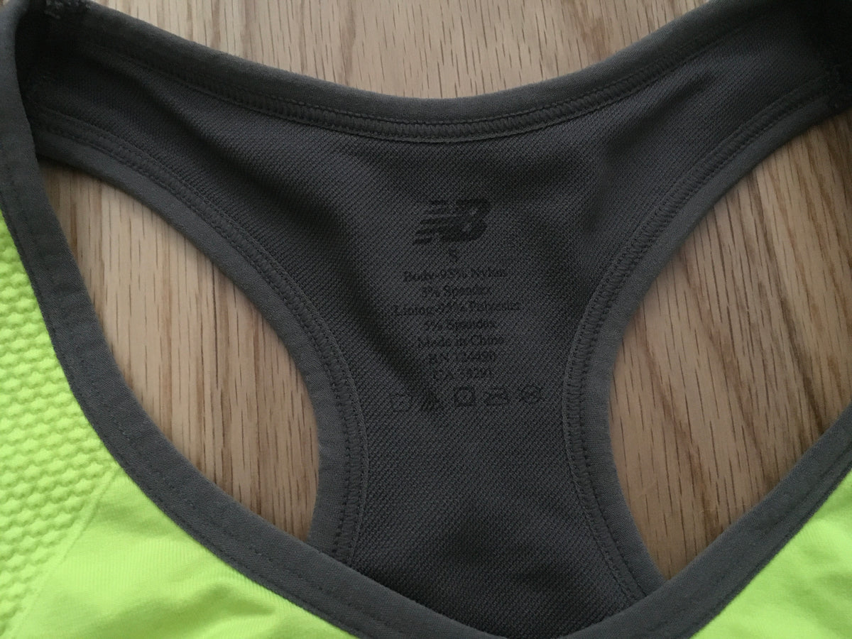 NB New Balance Bright Neon sports bra Size S Small LADIES