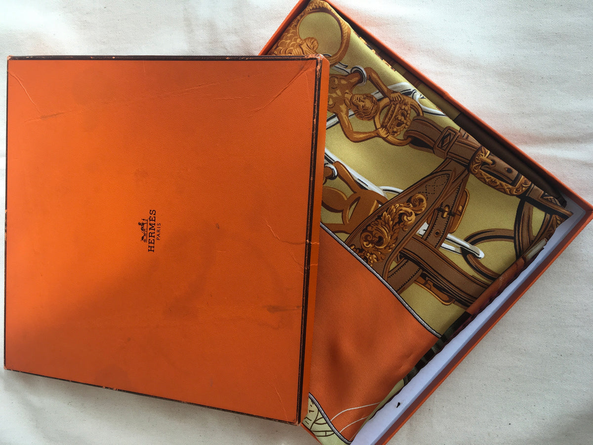 Hermès HERMES SCARF Carre en Carres 90cm Silk Twill Scarf ICONIC ladies