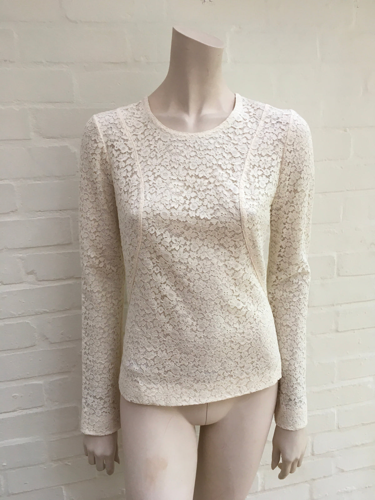Chloé Chloe lace blouse shirt top Size F 38 UK 10 US 6 Ladies
