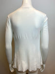 Mabapa White Cotton Knit Cardigan Sweater Jumper Size S small ladies